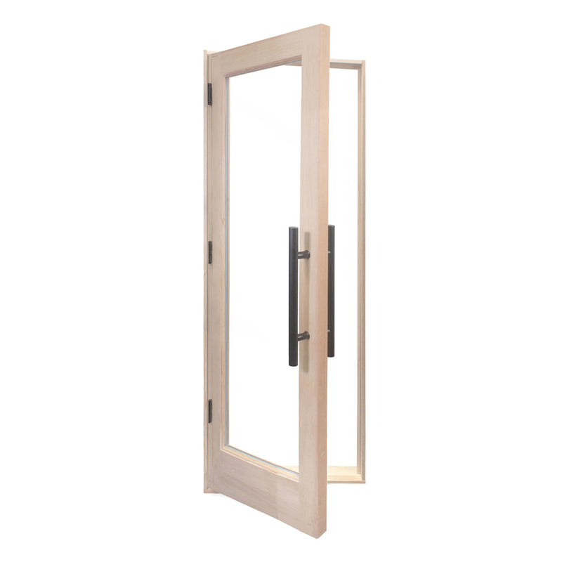 PROSAUNAS Prehung Solid Wood Sauna Door with Insulated Glass, Douglas Fir, 25.5" x 81.5
