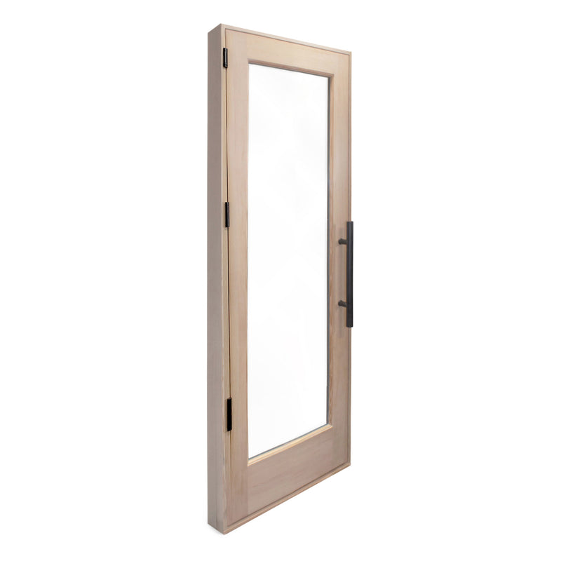 PROSAUNAS Prehung Solid Wood Sauna Door with Insulated Glass, Douglas Fir, 25.5" x 81.5