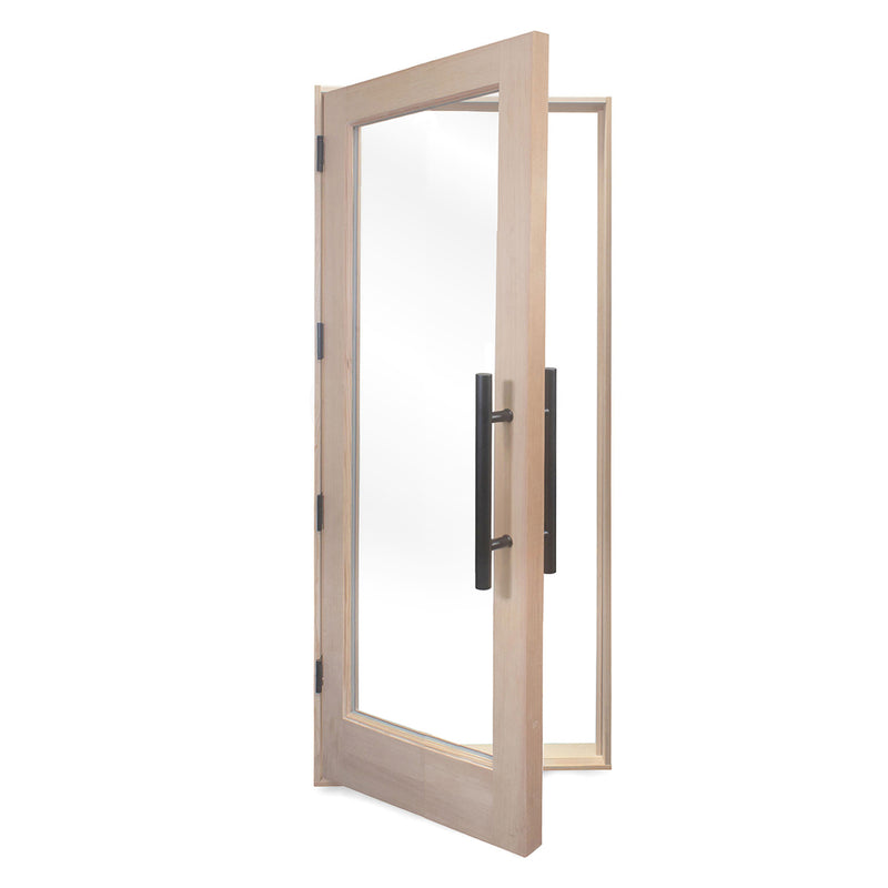 PROSAUNAS Prehung Solid Wood Sauna Door with Insulated Glass, Douglas Fir, 31.5" x 81.5"