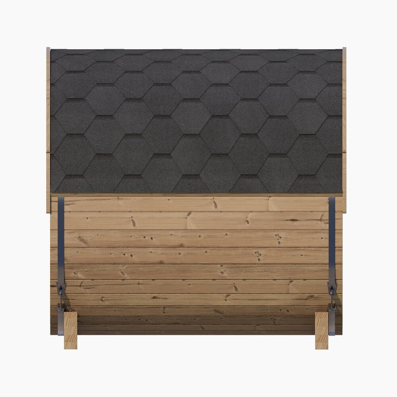 SaunaLife Model E7G Sauna Barrel Glass Front