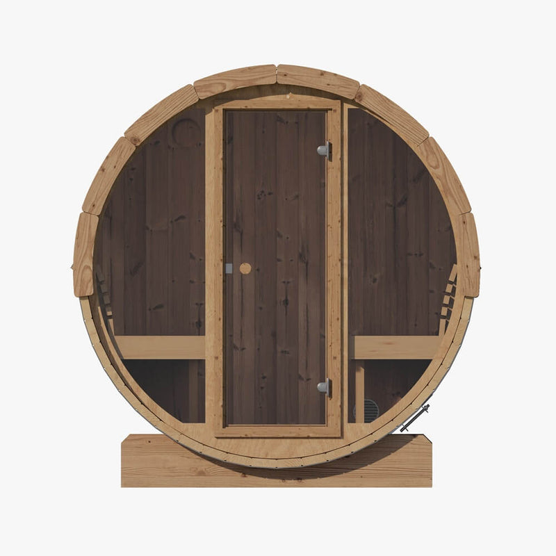 SaunaLife Model E8G Sauna Barrel Glass Front