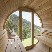 SaunaLife Model E8G Sauna Barrel Glass Front