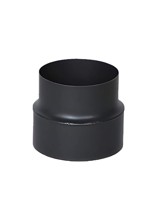 Black metal pipe fitting on a white background