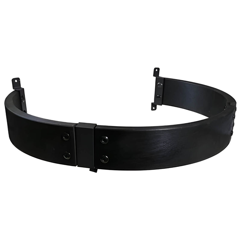 Black flange on a white background