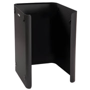 Black metal protective sheath on a white background