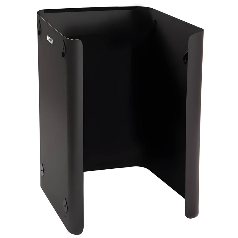 Black metal protective sheath on a white background