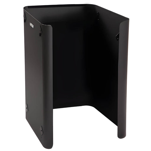 Black metal protective sheath on a white background