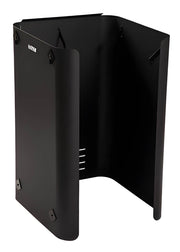 Black metal protective sheath on a white background