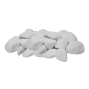 White stones on a white background