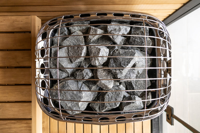sauna heater with sauna stones