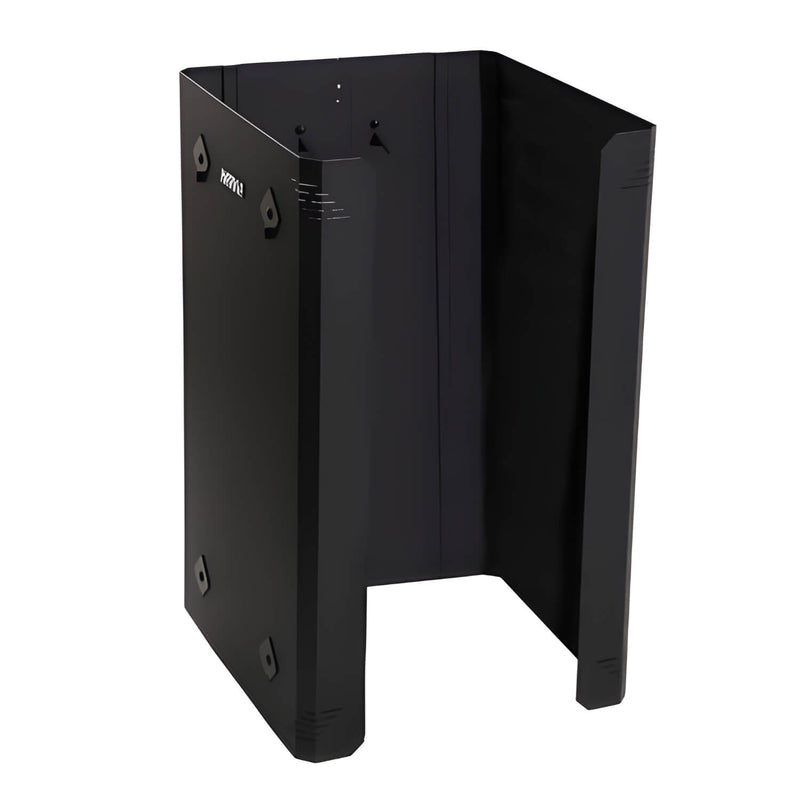 Black metal protective sheath on a white background