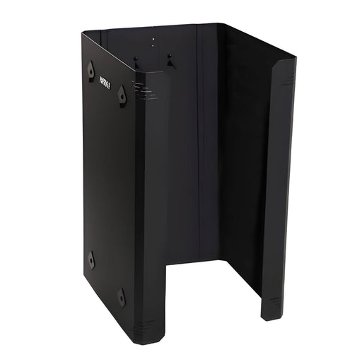 Black metal protective sheath on a white background