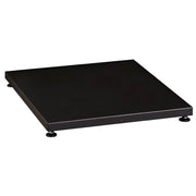Black platform on a white background