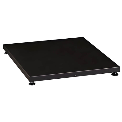Black platform on a white background