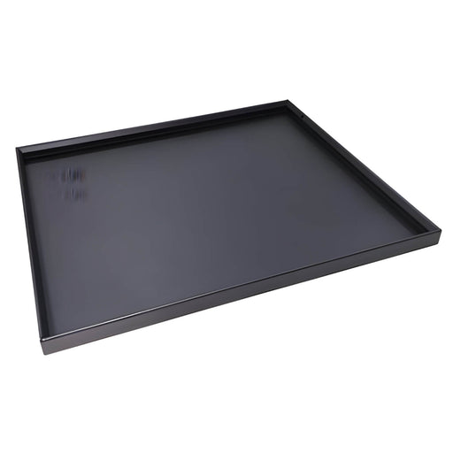 Black tray on a white background