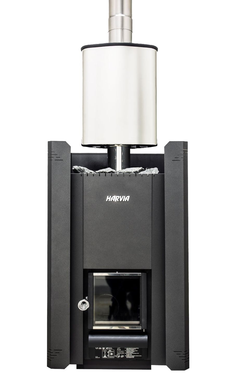 Harvia sauna heater on a white background