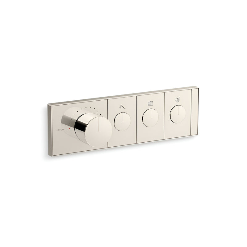 Kohler K-26347-9 Anthem Three-Outlet Recessed Mechanical Thermostatic Valve Control
