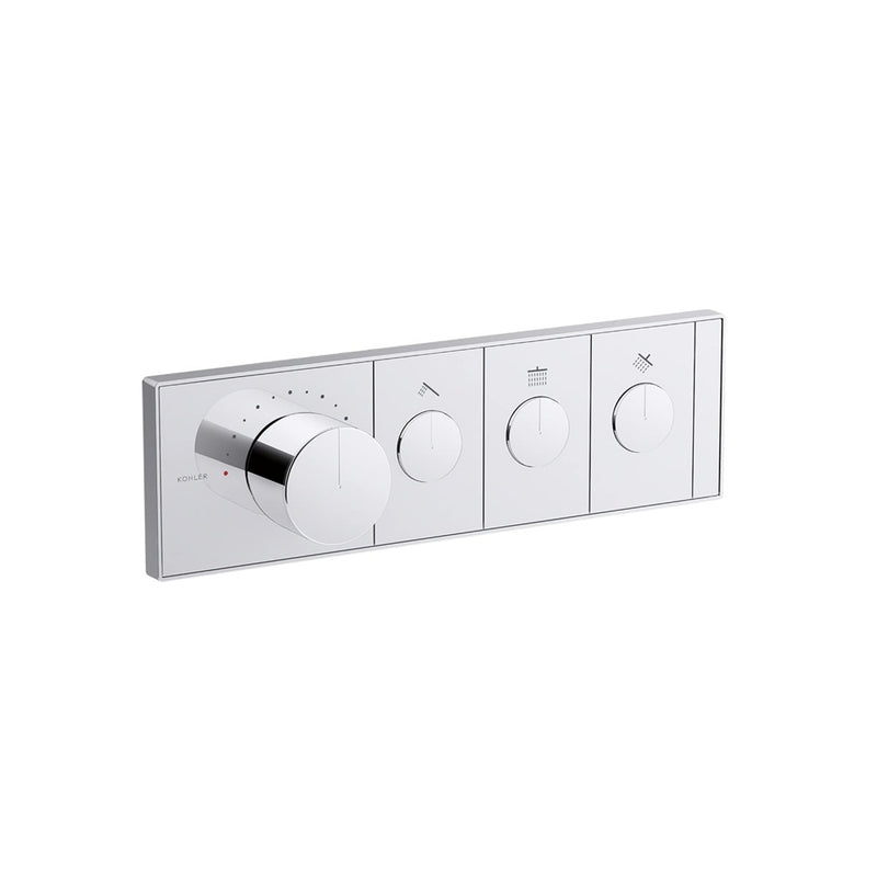 Kohler K-26347-9 Anthem Three-Outlet Recessed Mechanical Thermostatic Valve Control