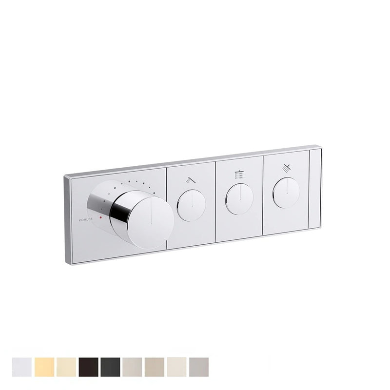 Kohler K-26347-9 Anthem Three-Outlet Recessed Mechanical Thermostatic Valve Control