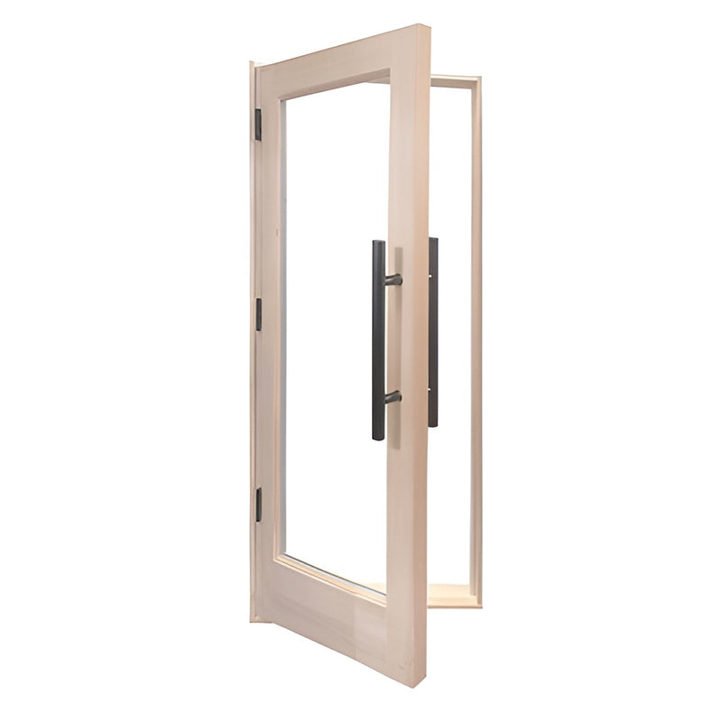 PROSAUNAS Solid Wood Sauna Door with Insulated Glass, 24" x 70"