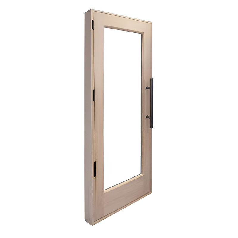 PROSAUNAS Solid Wood Sauna Door with Insulated Glass, 24" x 70"