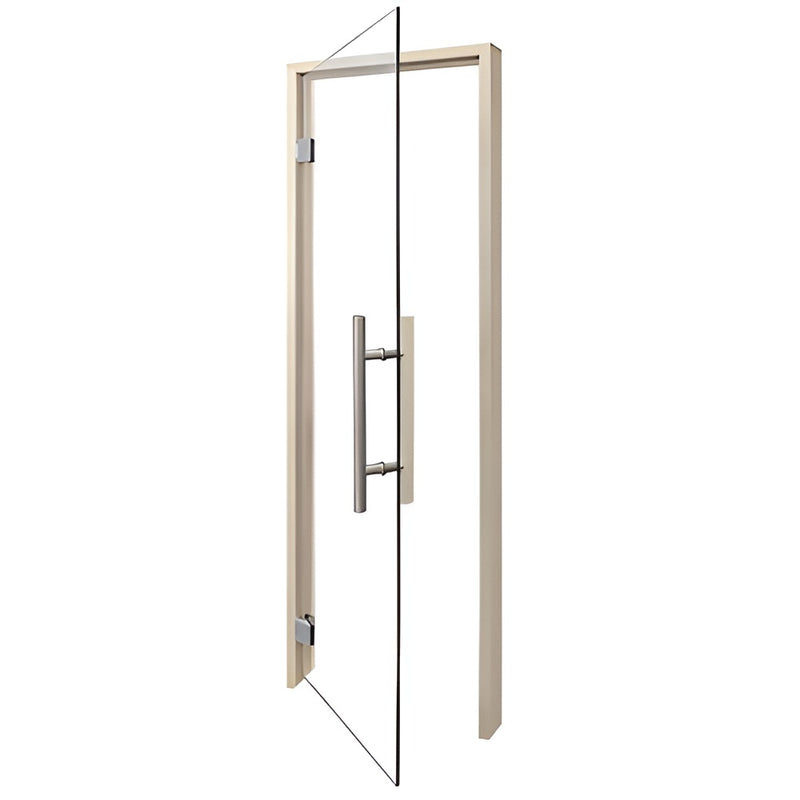 PROSAUNAS Clear Glass Sauna Door, Aspen, 24x81
