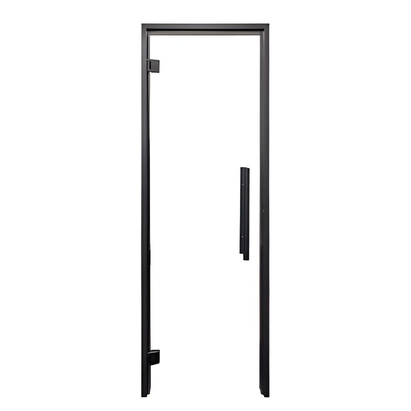 PROSAUNAS Clear Glass Sauna Door, Black Alder, 24x81