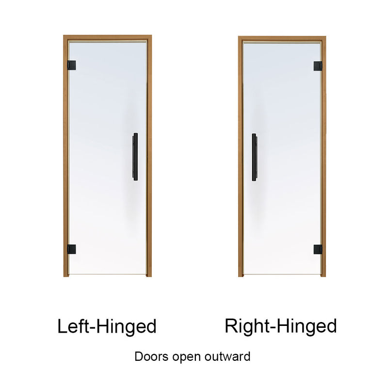PROSAUNAS Clear Glass Sauna Door, Thermo-Aspen, 24x81