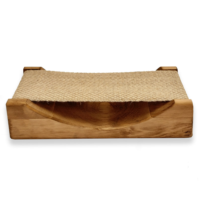 Wooden sauna head rest on a white background