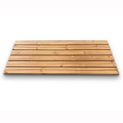 Wooden slats on a white background