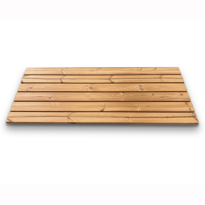 Wooden slats on a white background
