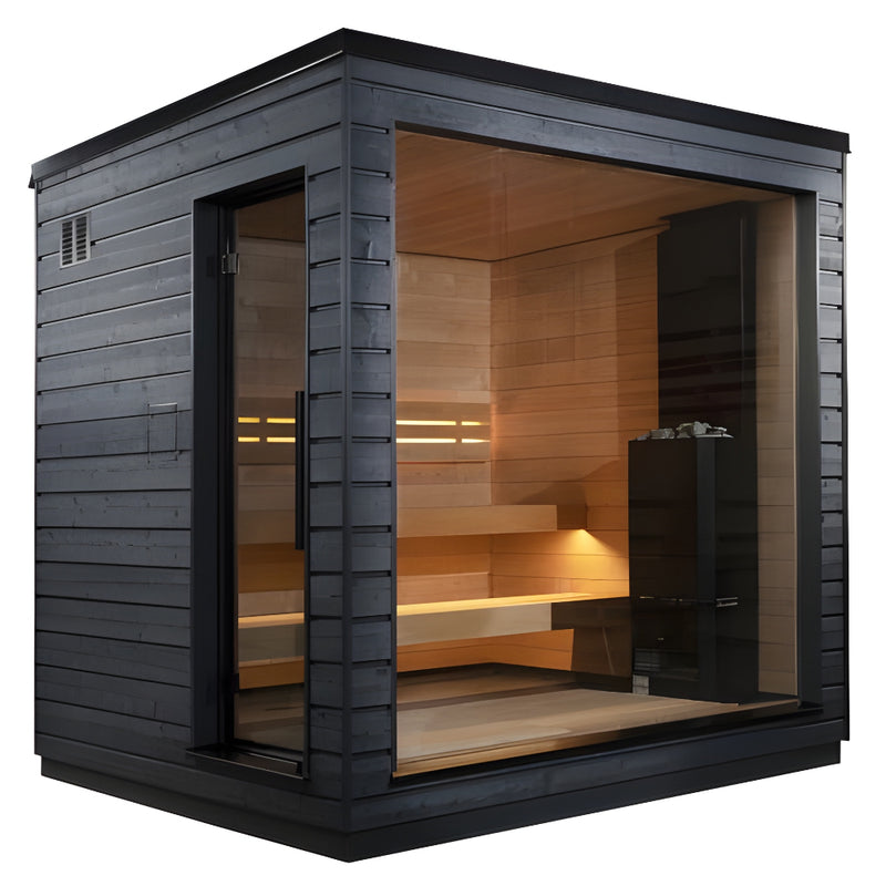 SaunaLife Model G6-L Pre-Assembled Outdoor Home Sauna (LEFT SIDED DOOR)