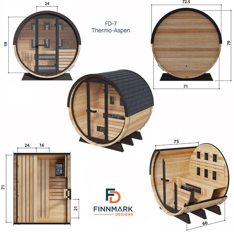 Finnmark Combination Barrel Sauna FD-7